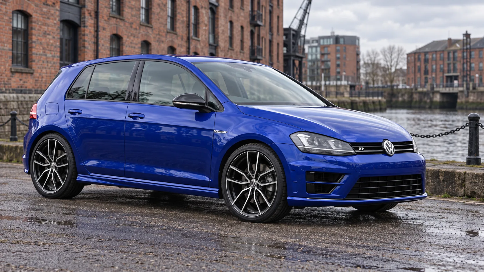AI-generated view of a 2014 Volkswagen Golf R with BBS AX wheels