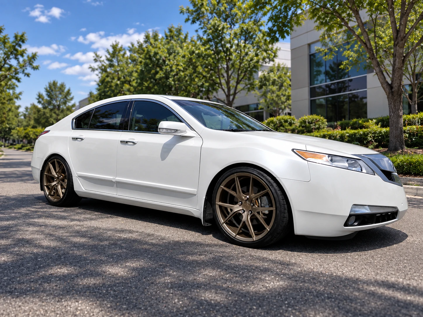 AI-generated view of a 2009 Acura TL with Verde Axis wheels