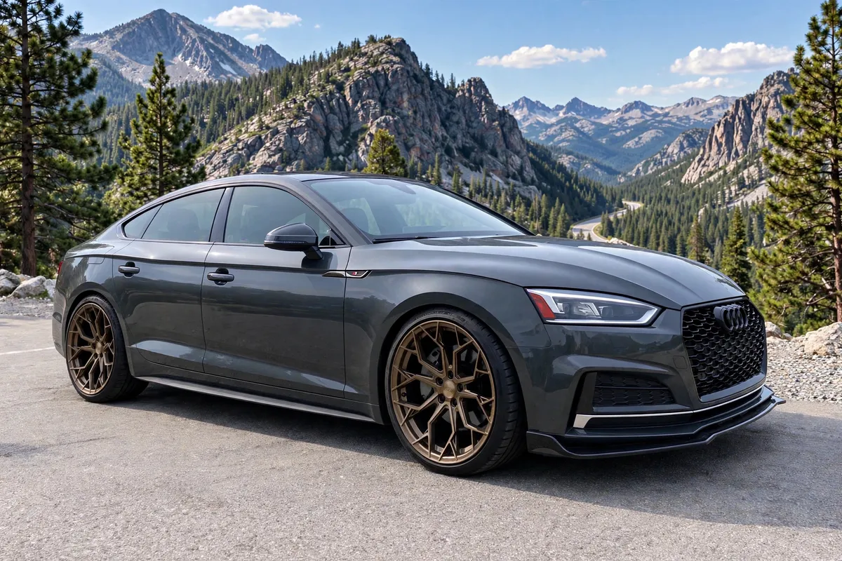 AI-generated view of a Manhattan Grey Audi A5 Sportback fitment build