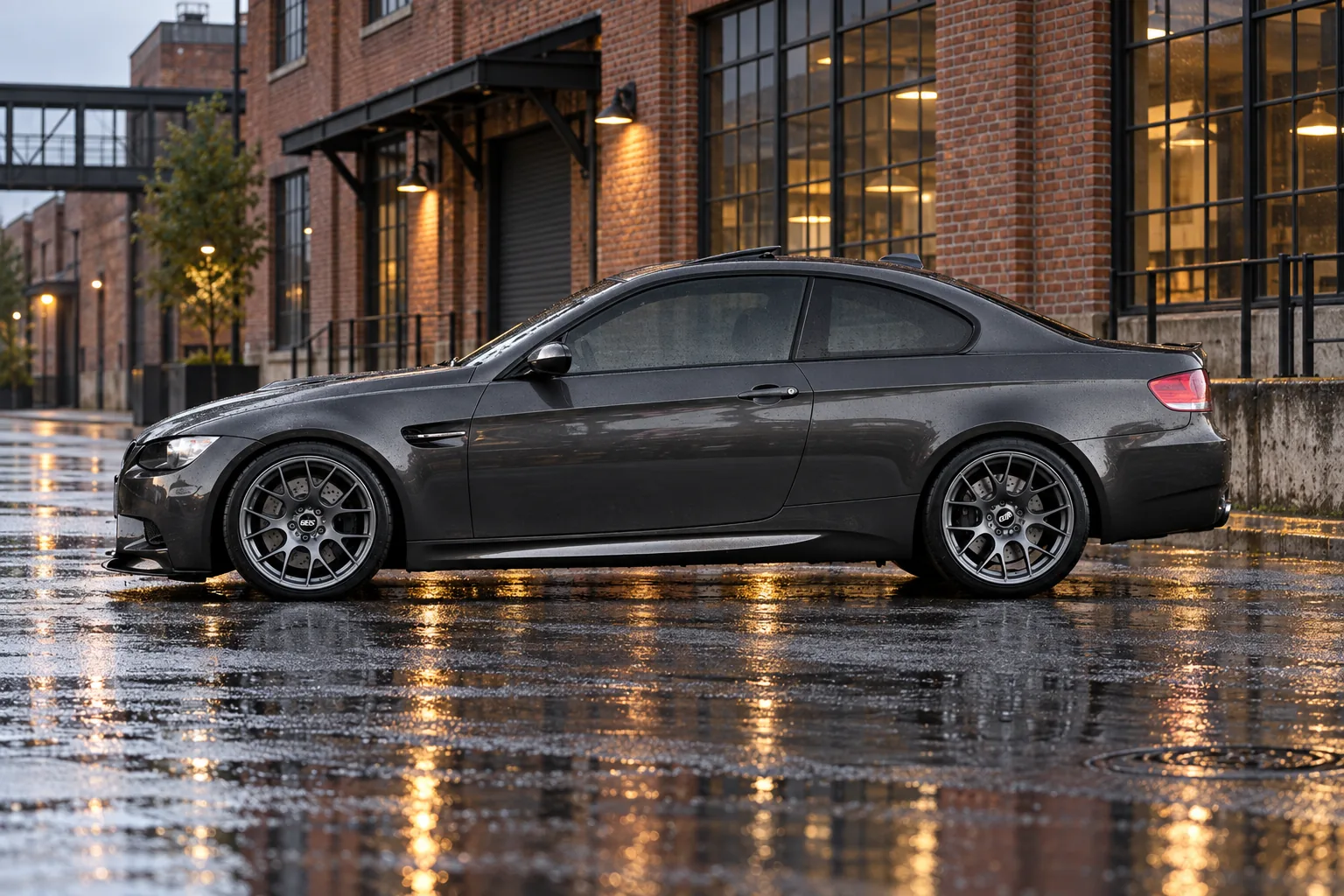 AI-generated view of a 2008 BMW M3 Coupe with BBS CH-R wheels