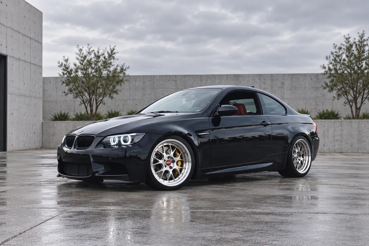 AI-generated view of a 2011 BMW M3 Coupe with BBS LM-R wheels