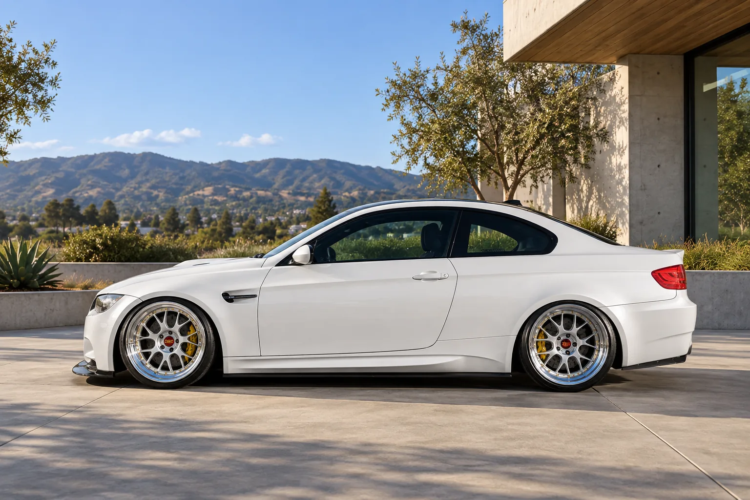 AI-generated view of a 2011 BMW M3 Coupe with BBS LM-R wheels