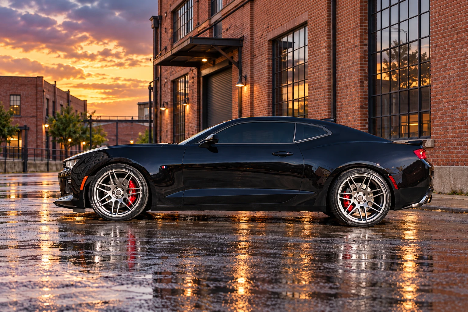 AI-generated view of a 2016 Chevrolet Camaro 2SS with Forgestar F14 wheels