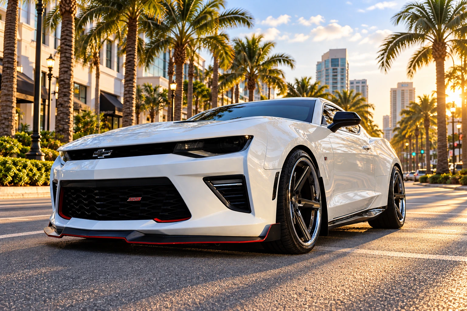 AI-generated view of a 2016 Chevrolet Camaro SS with Vertini RSF1.7 wheels