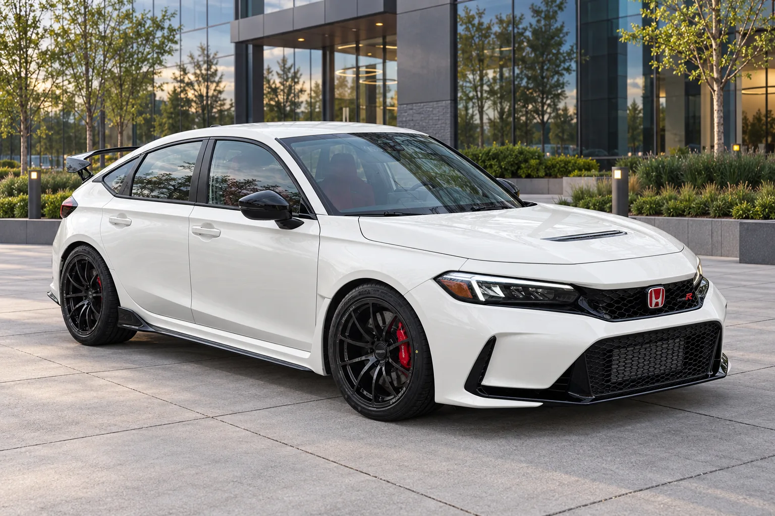 AI-generated view of a 2025 Honda Civic Type R with Rays Versus Turismo VT125S wheels