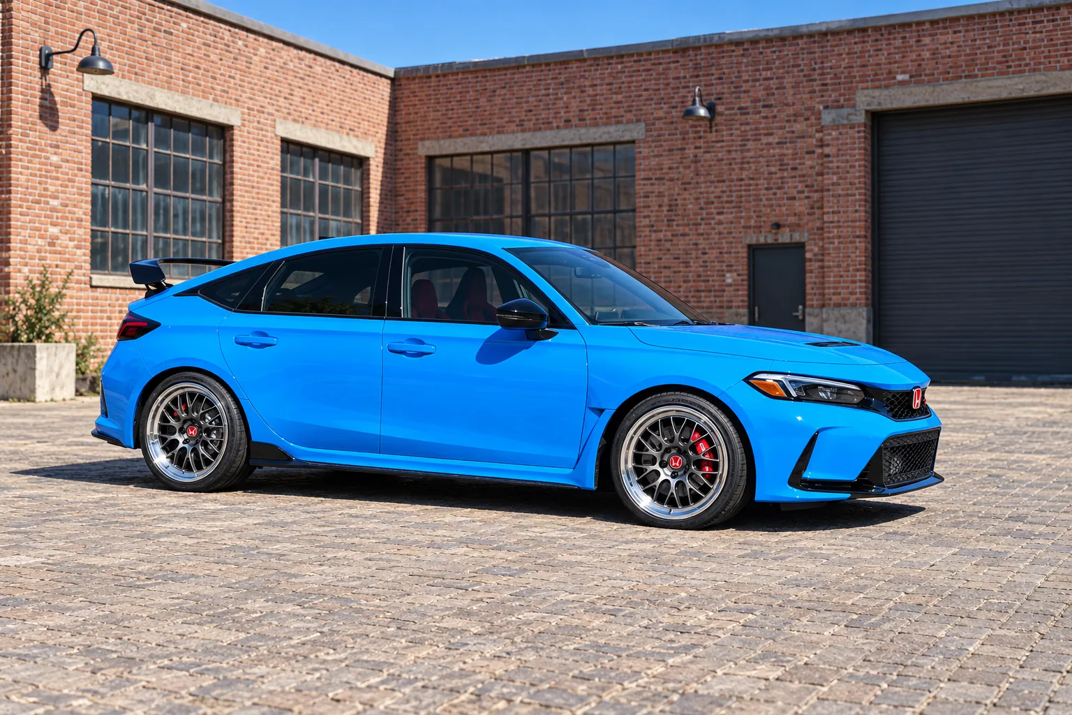 AI-generated view of a 2025 Honda Civic Type R with APEX ML-10RT wheels