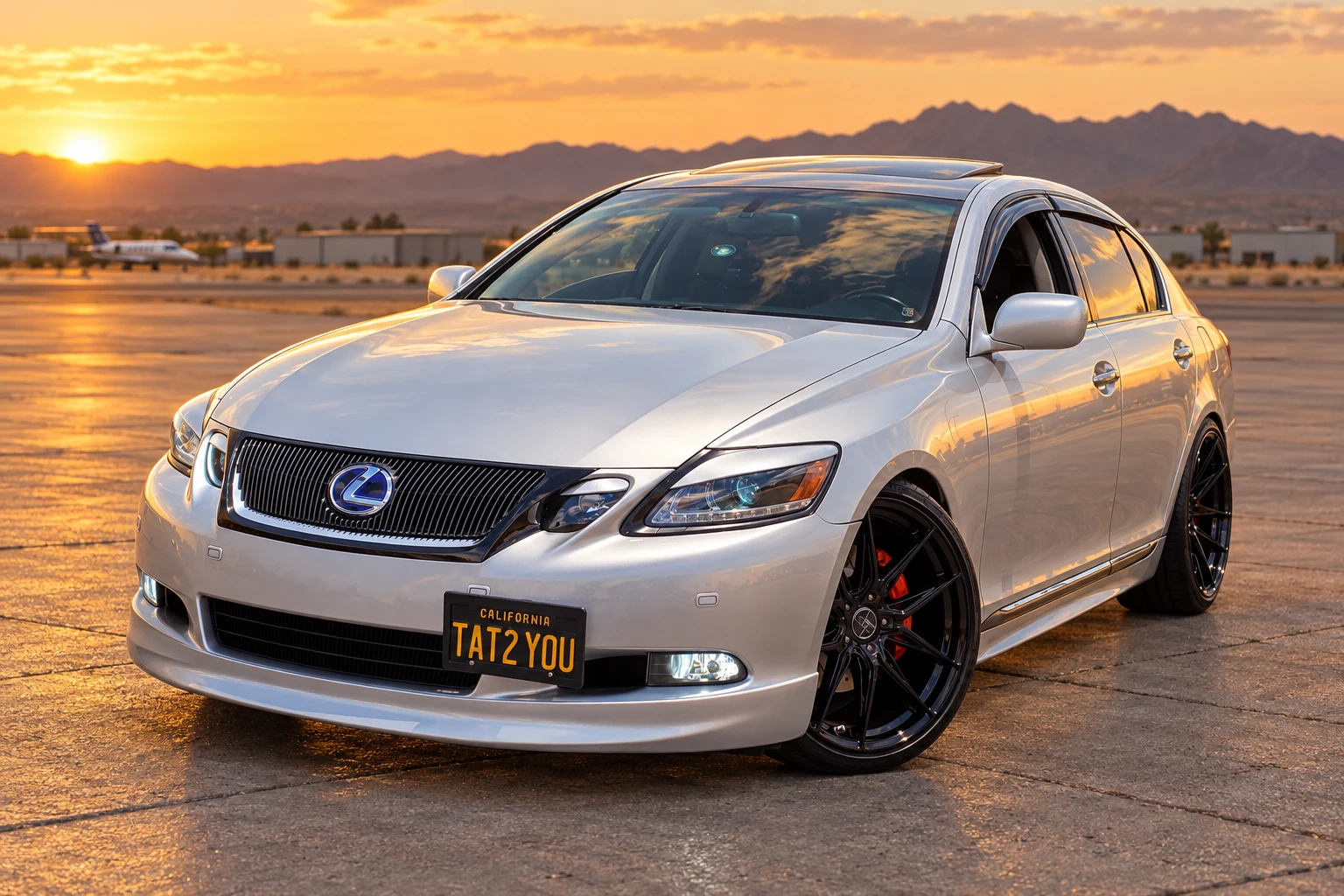 AI-generated view of a 2006 Lexus GS430 with 305 Forged N/A wheels
