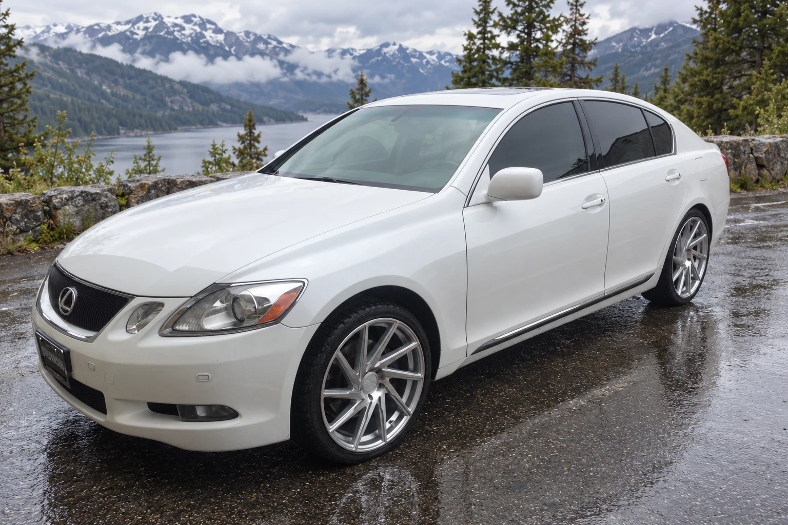 AI-generated view of a 2007 Lexus GS350 AWD with F1R F29 wheels