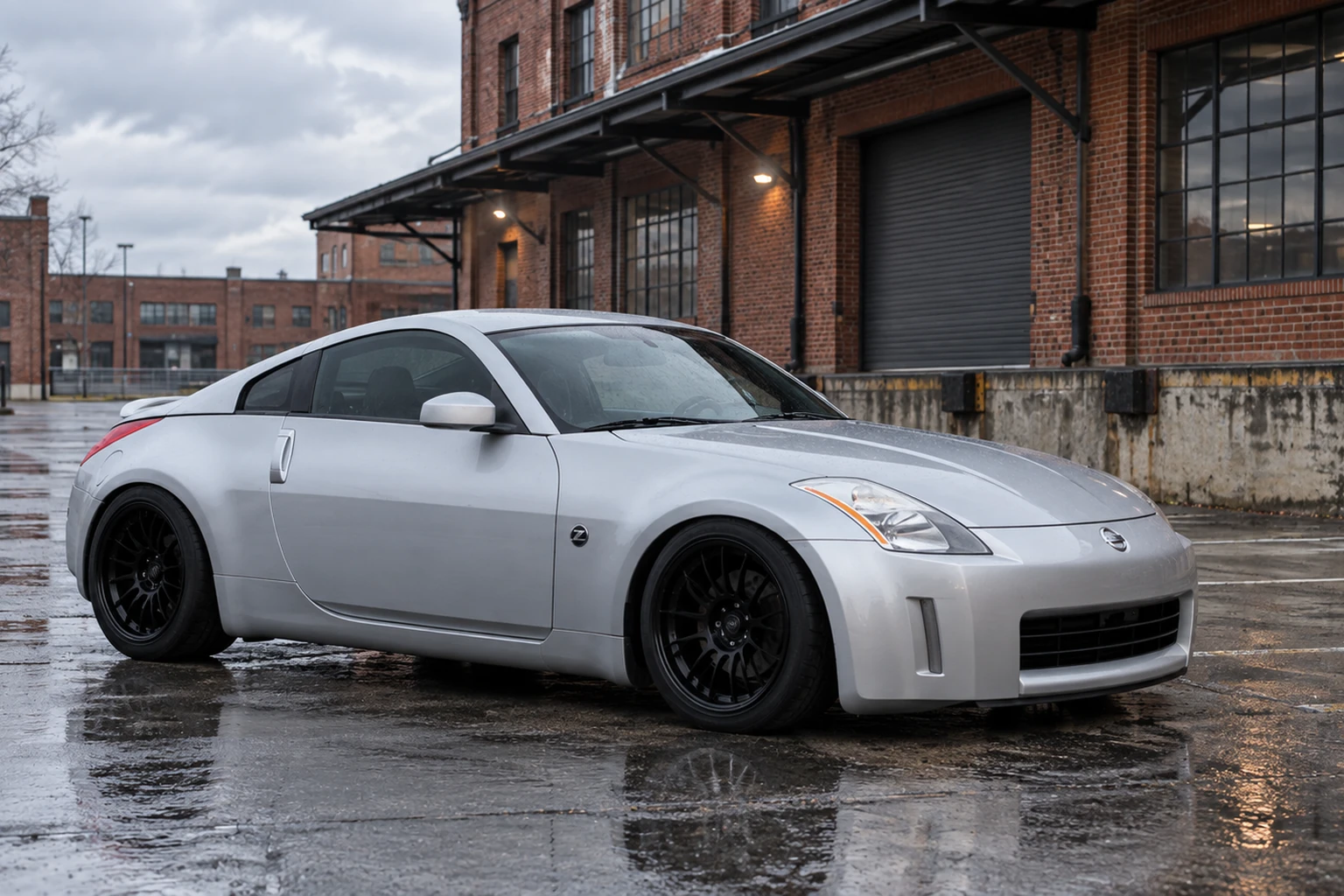 AI-generated view of a 2006 Nissan 350Z Base with Rota SVN wheels