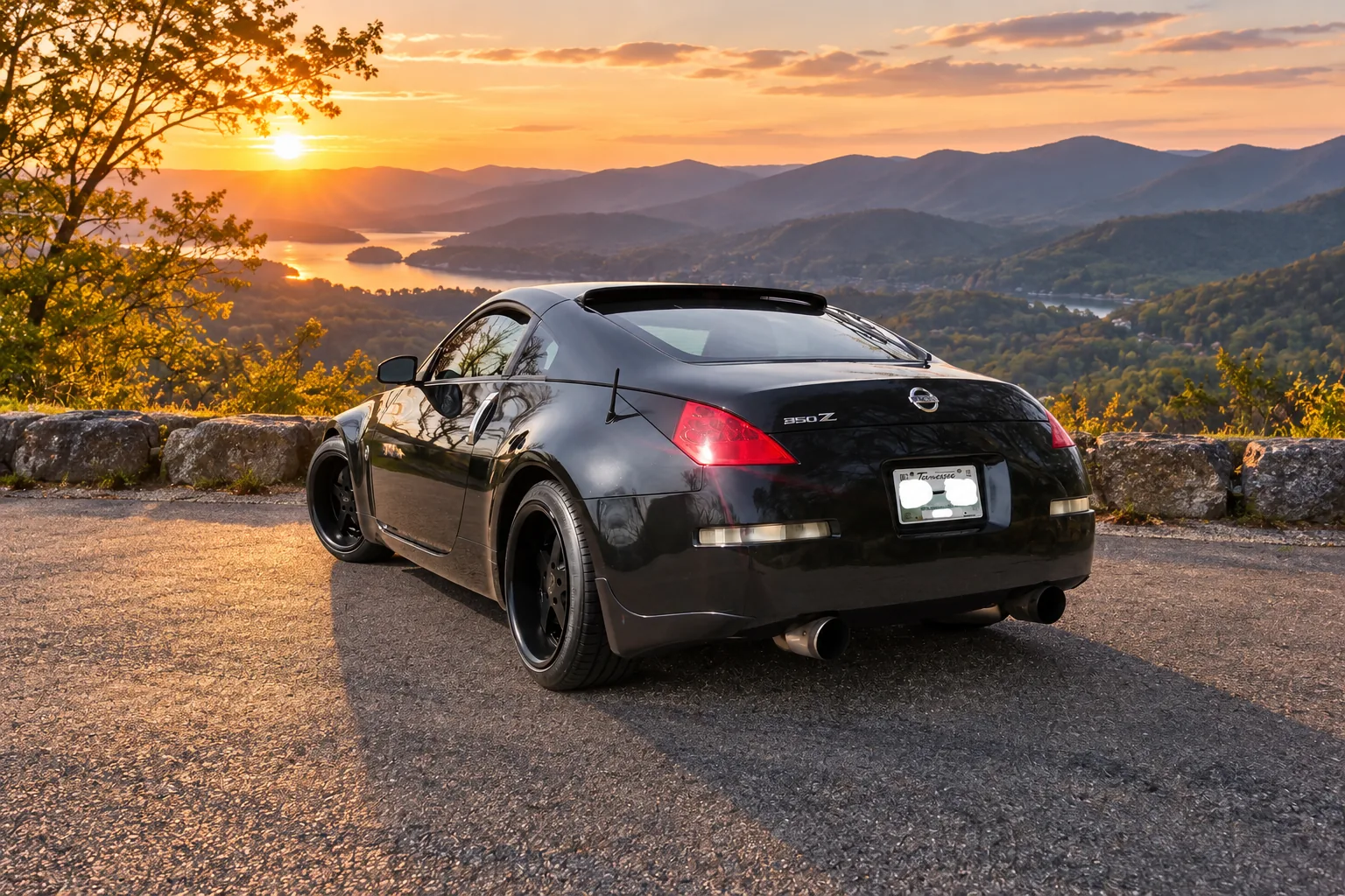 AI-generated view of a 2008 Nissan 350Z with XXR 968 wheels